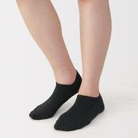 無印良品 レディース 婦人 足なり直角 スニーカーイン（４足組） ２３～２５ｃｍ 黒 良品計画