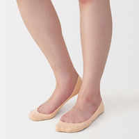 無印良品 レディース 婦人 つま先に縫い目のない 浅履きフットカバー かかと滑り止め付き ２３～２５ｃｍ ベージュ 良品計画