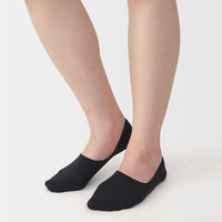 無印良品 レディース 婦人 かかと滑り止め付き 薄手 フットカバー ２３～２５ｃｍ 黒 良品計画