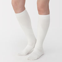 無印良品 レディース 婦人 足なり直角 むくみを防ぐ 着圧ハイソックス 一般医療機器 ２３～２５ｃｍ オフ白 良品計画