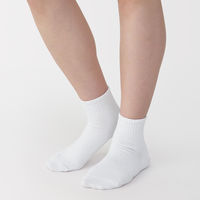 無印良品 レディース 婦人 足なり直角 ショート丈靴下（４足組） ２３～２５ｃｍ 白 良品計画