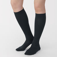 無印良品 レディース 婦人 足なり直角 むくみを防ぐ 着圧ハイソックス 一般医療機器 ２３～２５ｃｍ 黒 良品計画