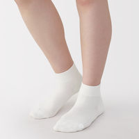無印良品 レディース 婦人 足なり直角 履き口やわらか パイル編み ショート丈靴下 ２３～２５ｃｍ オフ白 良品計画