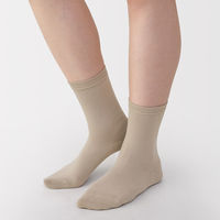 無印良品 レディース 婦人 足なり直角 履き口やわらか 三層 靴下 口ゴムなし ２３～２５ｃｍ ペールブラウン 良品計画