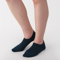 無印良品 レディース 婦人 足なり直角 スニーカーイン ２３～２５ｃｍ ネイビー 良品計画