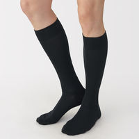 無印良品 メンズ 紳士 足なり直角 ビジネスハイソックス ２５～２７ｃｍ 黒 良品計画