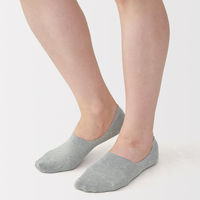 無印良品 メンズ 紳士 足なり直角 かかと滑り止め付き 浅履き スニーカーイン ２５～２７ｃｍ グレー 良品計画