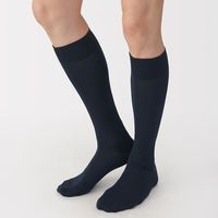 無印良品 メンズ 紳士 足なり直角 ビジネスハイソックス ２５～２７ｃｍ ダークネイビー 良品計画