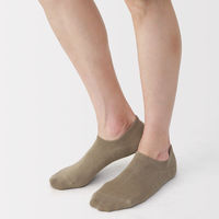 無印良品 メンズ 紳士 足なり直角 スニーカーイン 無地 ２５～２７ｃｍ グレイッシュブラウン 良品計画