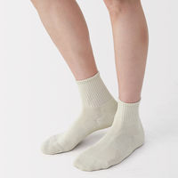 無印良品 メンズ 紳士 足なり直角 パイル編み ショート丈靴下 無地 ２５～２７ｃｍ サンドベージュ 良品計画