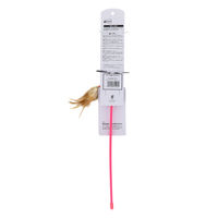 ねこがくれ スティック 猫じゃらし ロング ふわふわフェザー 1個 ペットプロ 猫用 おもちゃ