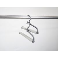 スラックスハンガーEX1段 ロックグレー SLEX-01C-2P（RGY） 1パック(2個入)  サワフジ