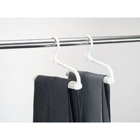 スラックスハンガーEX1段 スノーホワイト SLEX-01C-2P（SW） 1パック(2個入)  サワフジ