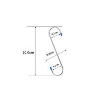 ユメミグサ S字フック　　φ4x200ｍｍ　ステンレス OSー31 1個
