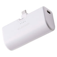モバイルバッテリー 5000mAh 直挿し USB-C端子一体型 ホワイト EC-C28LWH エレコム 1個（直送品）
