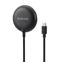 ワイヤレス充電器 マグネット式 Qi2 15W 高速充電 コンパクト ブラック EC-MA10BK エレコム 1個（直送品）