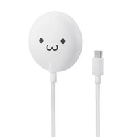 ワイヤレス充電器 マグネット式 Qi2 15W 高速充電 コンパクト しろちゃん EC-MA10WF エレコム 1個（直送品）