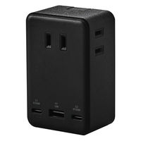 USBタップ 3個口 コンセント直挿し 67W USB-C×2 USB-A×1 黒 ECT-43-3AC2BK エレコム 1個（直送品）