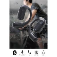 Bluetoothイヤホン 完全ワイヤレス IPX5 コスモブラック LBT-OWS02ECCBK エレコム 1個（直送品）