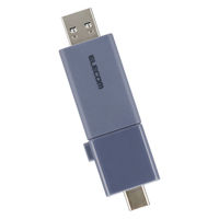 USBメモリ 128GB USB3.2 Gen1 スライド式 ブルー MF-WSAU3128GBU エレコム 1個（直送品）