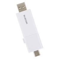 USBメモリ 128GB USB3.2 Gen1 スライド式 ホワイト MF-WSAU3128GWH エレコム 1個（直送品）