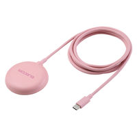 ワイヤレス充電器 マグネット式 Qi2 15W 高速充電 コンパクト ピンク W-MA10PN エレコム 1個（直送品）