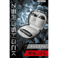 ガジェットポーチ バッグインバッグ 小型 軽量 撥水 小物収納 衝撃吸収 ブラック ZSB-GP01PMBK エレコム 1個（直送品）