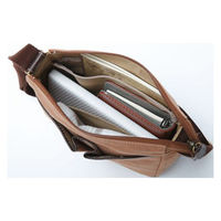 オフィススリーワークス 日本製柿渋染ショルダーバッグ・革財布セット 25-6368-769 1箱（直送品）