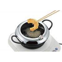 タマハシ 温度計付天ぷら鍋(24cm) 25-6370-630 1箱（直送品）