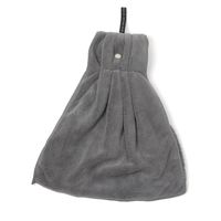 ハンドタオル　クイックドライループ付きタオル チャコール LAKOLE/ラコレ