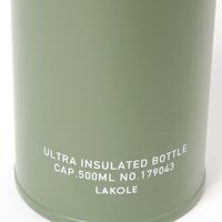 超保冷保温スクリューボトル500ml カーキ LAKOLE/ラコレ