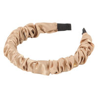 カチューシャ　サテンくしゅくしゅカチューシャ ベージュ 1セット（1個×2） LAKOLE/ラコレ