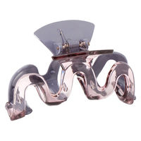 ヘアクリップ　ウェーブバイカラーバンスクリップ パープル 1セット（1個×2） LAKOLE/ラコレ