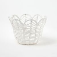 FLOWERバスケット(S) ホワイト LAKOLE/ラコレ