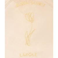 FLOWERオーガンジー巾着 オレンジ LAKOLE/ラコレ