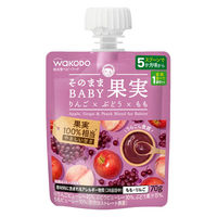そのままBABY果実　りんご×ぶどう×もも　1セット（1個（70g）×6）　やさしい甘さ　うらごし食感　和光堂　WAKODO