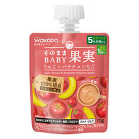 そのままBABY果実　りんご×バナナ×いちご　1セット（1個（70g）×6）　やさしい甘さ　うらごし食感　和光堂　WAKODO