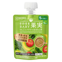 そのままBABY果実　りんご×バナナ×ほうれん草　1セット（1個（70g）×6）　やさしい甘さ　うらごし食感　和光堂　WAKODO