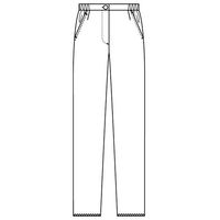 フォーク ストレートパンツ(脇ゴム) 6006EW-7 1枚　白衣（わけあり品）