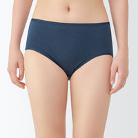 無印良品 レディース 婦人 フライス編みハイライズショーツ 婦人Ｓ ネイビー 良品計画