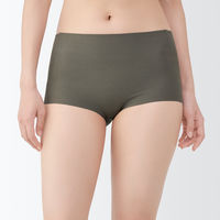 無印良品 レディース 婦人 肌あたりがやさしいリブショーツ 婦人Ｓ ダークグリーン 良品計画