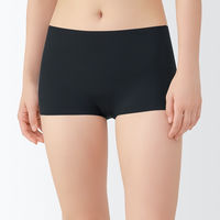 無印良品 レディース 婦人 ひびきにくいボクサーショーツ 婦人Ｍ 黒 良品計画
