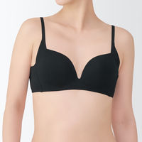 無印良品 レディース 婦人 ノンワイヤー胸の形を整えるブラジャー 婦人Ｌ 黒 良品計画