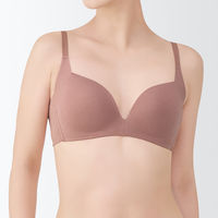 無印良品 レディース 婦人 ノンワイヤー胸の形を整えるブラジャー プラスサイズ Ｓ＋ スモーキーピンク 良品計画