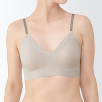 無印良品 レディース 婦人 肌あたりがやさしいリブブラジャー 婦人Ｍ サンドベージュ 良品計画