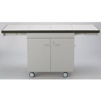 島津理化 移動式理科実験用ワゴン 扉付き ワイドタイプ 142-081 1台 67-7098-80（直送品）