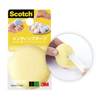 スリーエム(3M) スコッチ メンディングテープ マカロン型テープディスペンサー付 小巻 巻芯径25mm イエロー 幅18mm×長さ10m 1巻