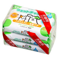クリーンワン 犬猫用 ウェットティッシュ 花粉ケア ノンアルコール 無香料 国産 70枚入×3個パック 12個 シーズイシハラ