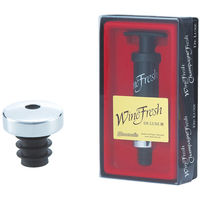 ワールド・クリエイト ボトルストッパー ワインフレッシュ デラックス コンプリートセット クローム Wecomatic 425273 1個（直送品）