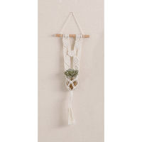 アビテ 鉢カバー マクラメ ハンギングプランター A 壁掛け アイボリー 446201 1個（直送品）